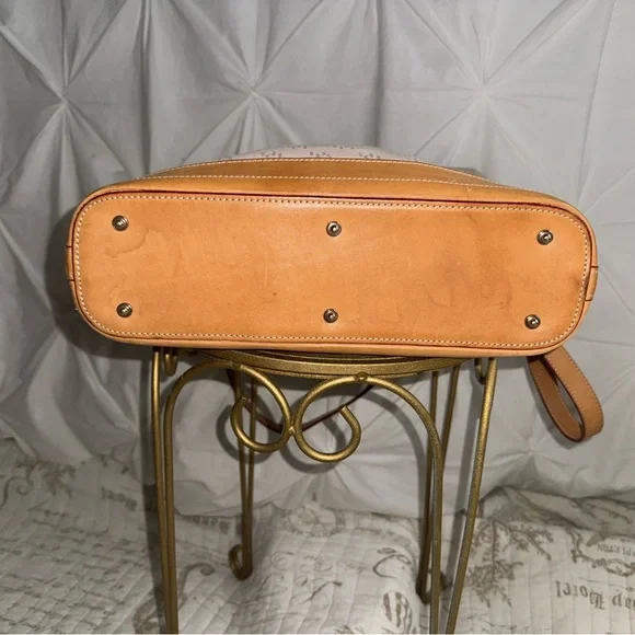 Vintage Pink and Tan Dooney and Burke Designer Tote Bag - Picture 4 of 8